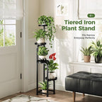 Bamworld Tall Plant Stand Indoor Outdoor, Corner Metal Flower Pot Stands - Image 5