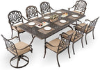9-Piece Cast Aluminum Patio Furniture, Outdoor Dining Sets by Unknown