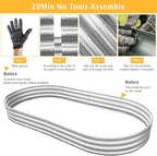 Garden 2Pcs 4x2x1ft Galvanized Raised Garden Bed Kit - Image 3