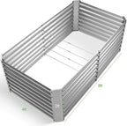 Land Guard 2 Pack 8×4×2ft Galvanized Raised Garden Bed Kit, Galvanized Planter - Image 2