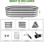 Galvanized Metal Raised Garden Bed Kit - Image 4