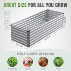 INNO STAGE 8x3x2ft Galvanized Raised Garden Bed, Raised Garden Bed Kit-Metal - Image 6