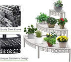 aboxoo 3 Tier Plant Stand Semi-Circular Flower Pot Organizer Rack Quarter Round - Image 8
