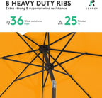 JEAREY 9FT Outdoor Patio Umbrella Outdoor Table Umbrellas - Image 5