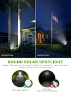 DBF Solar Outdoor Lights, 600LM Solar Spot Lights Outdoor Waterproof - Image 2