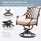 9-Piece Cast Aluminum Patio Furniture, Outdoor Dining Sets - Image 6