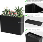 Metal Large Planter Box 36" L x 12" W x 26" H, Heavy Duty Tall Rectangle - Image 3