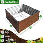 SnugNiture Galvanized Raised Garden Bed 4x4x2FT Outdoor Large Metal Planter Box - Image 2