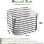 4 PCS Galvanized Raised Garden Bed Outdoor, Metal Garden Bed - Image 3