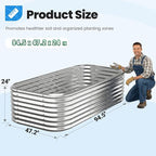 Quictent Galvanized Tall Raised Garden Bed Kit, - Image 5