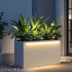 GSK 30" L White LED Metal Planter - Image 6
