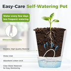 5 Pack Self Watering Pots for Indoor Plants 6.7 Inches Self Watering Planters - Image 5