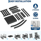 HDPE Rocking Chair Outdoor Set of 4 - Image 6