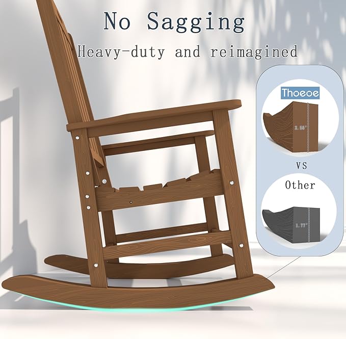 Oversized Rocking Chair Set of 8, Outdoor Rocking Chair - Image 8