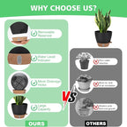 Self Watering Planter Set with Visual Water Level, Modern 8+7+6.5+6+5.5+5 Inch - Image 3