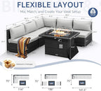 Nicesoul 6 Piece L Shaped Outdoor Patio Set - Image 4