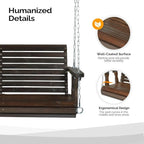 VINGLI Upgraded Patio Wooden Porch Swing - Image 3