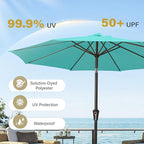 MEWAY 9ft Patio Umbrella Outdoor Table Umbrellas - Image 6
