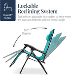 Best Choice Products Oversized Padded Zero Gravity Chair, Folding Outdoor Patio - Image 7