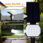 23 LED Solar Spot Lights Outdoor Waterproof, 2 Pack Solar Lights UP to 20Hrs - Image 4