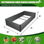A ANLEOLIFE 6X3X1.5 ft Galvanized Raised Garden Beds Outdoor, Rectangular Metal - Image 6