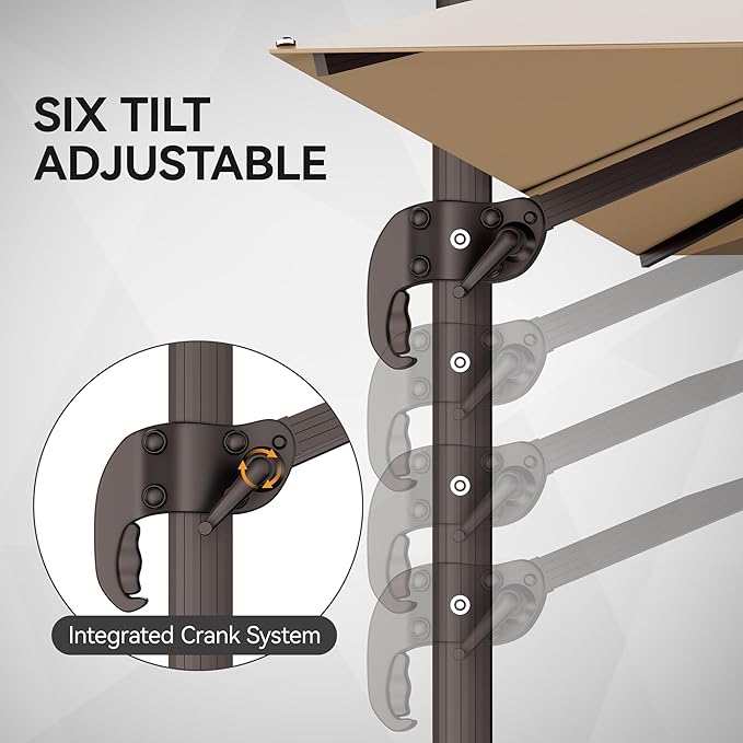9x12FT Cantilever Patio Umbrella - Image 5