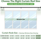 Time Forest Curtain Rods for Windows 32 to 240, 1 Inch Adjustable Black Heavy - Image 7