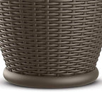Suncast 4 Pack Wicker Planter w/ Drillable Drain Holes, Decorative - Image 8