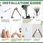 Jexine 4 Pcs Hanging Planters - Image 3
