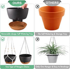 3 Pack 8/10/12 Inch Hanging Planters - Image 6