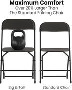 Flash Furniture Hercules Series Big & Tall Stackable Plastic Folding Chairs - Image 6