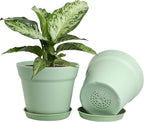WOUSIWER 16 Pack 6 inch Plastic Planters, Plastic Indoor Planter Flower Pots - Image 3