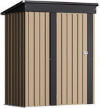 Devoko Outdoor Storage Shed 5 x 3 FT Lockable Metal Garden Shed Steel - Image 2