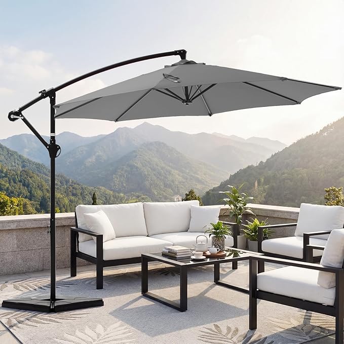 OLIXIS 9.7FT Offset Patio Umbrella - Image 7