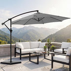 OLIXIS Offset Patio Umbrella, 9.7FT Cantilever Table Umbrellas - Image 7