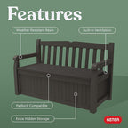 Keter Solana 70 Gallon Storage Bench Deck Box - Image 5