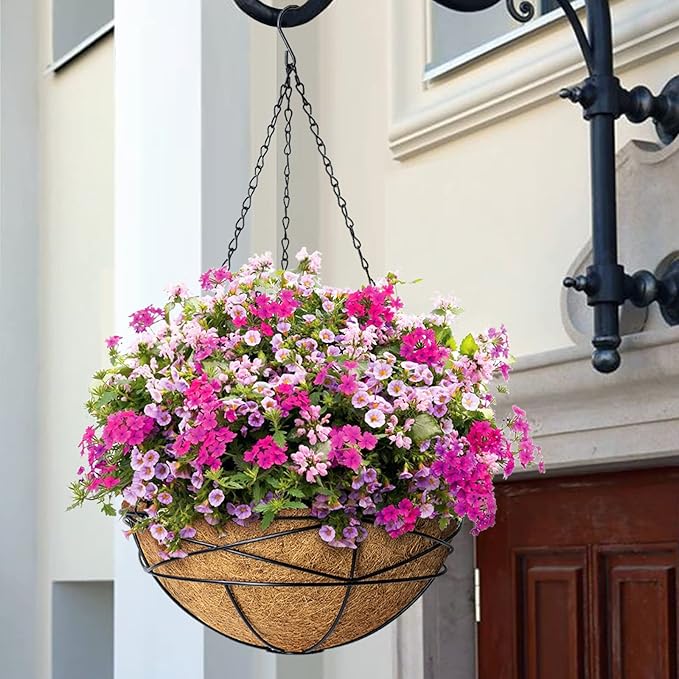 4 Pack 14 Inch Hanging Flower Baskets - Image 4