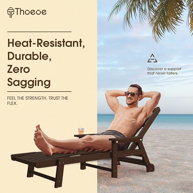 Patio Chaise Lounge Chair, Oversized Lounge Chair Outdoor - Image 4