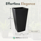 Tierra Verde 2-Pack Indoor & Outdoor Self-Watering Square Planters - Image 4