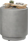 HOMCOM Outdoor Side Table, Round Small End Table by HOMCOM