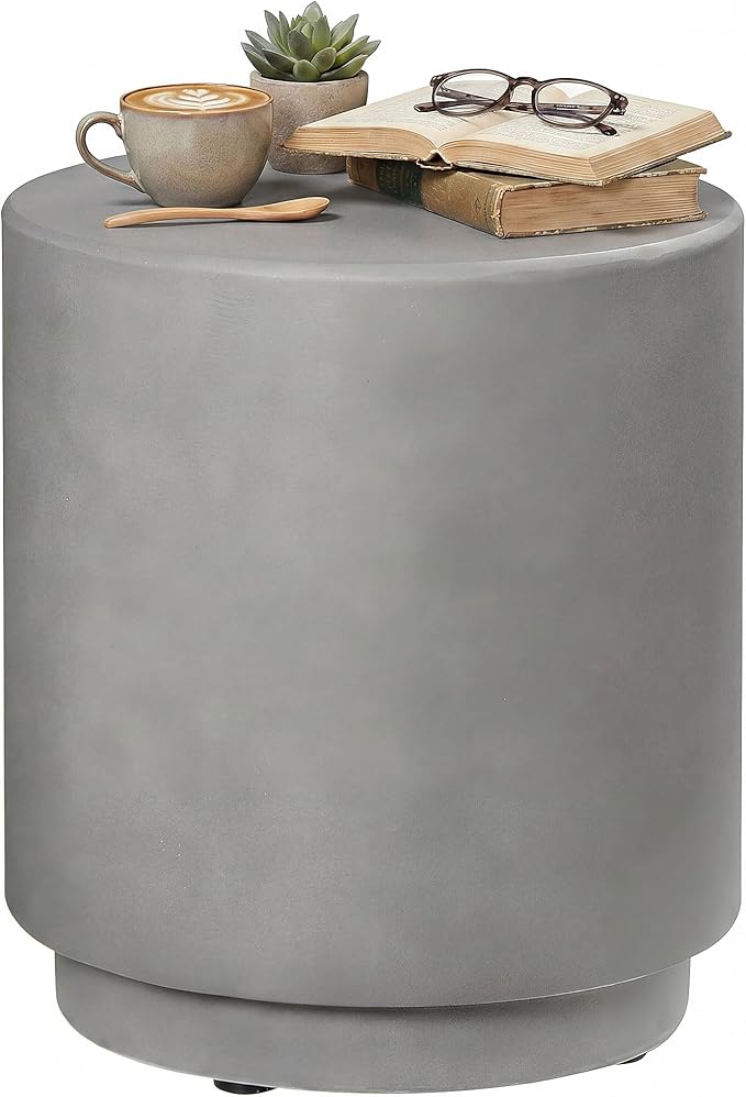 HOMCOM Outdoor Side Table, Round Small End Table by HOMCOM