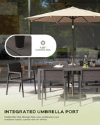 5-Piece Outdoor Dining Set, Aluminum Dining Table Set - Image 6