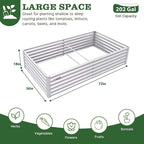 A ANLEOLIFE 6X3X1.5 ft Galvanized Raised Garden Beds Outdoor, Rectangular Metal - Image 3