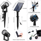Blue Solar Spot Lights Outdoor, 2 Pack Solar Landscape Spotlights IP65 - Image 4