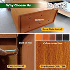 Corten Steel Outdoor Planter Box 32" x 15" x 24" - Image 9