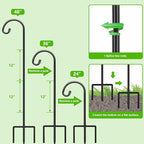 FEED GARDEN Adjustable 48 Inch Small Shepherd Hooks - Image 3