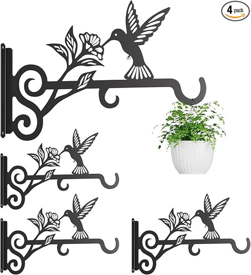 4-Pack Aesthetic Plant Hangers Outdoor – 10 Inch Metal Hanging Plant Bracket by Unknown