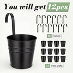HowRU Hanging Flower Pots, Railing Planter Box - Image 4
