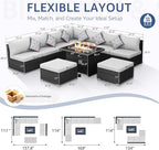 NICESOUL 10 Piece Modern Outdoor Patio Furniture Set - Image 4