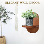 ARTORA Wall Mounted Plant Holder, Wooden Flower Pot Wall Hanging Shelf Black - Image 7